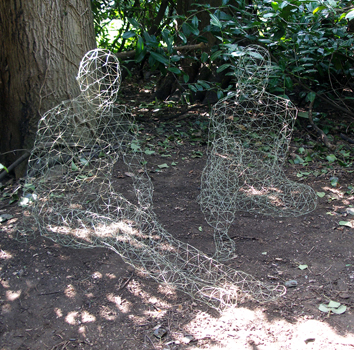 Pine needle figures at Burghley